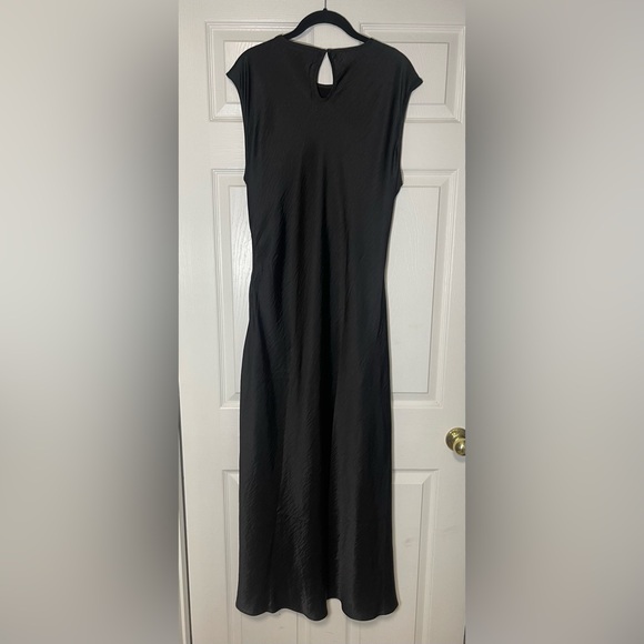 House of Harlow 1960 Women's Satin Slip Dress Circle Side Cutout in Black Sz XL - Picture 10 of 16